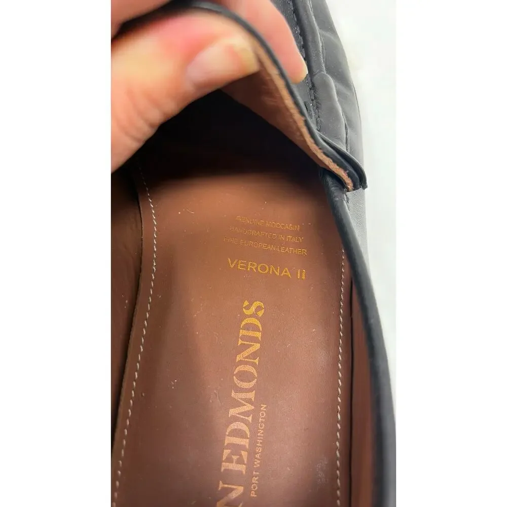 Allen Edmonds Verona ll black leather horsebit Italian leather loafer 11